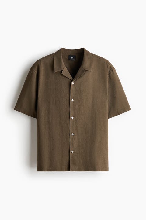Relaxed Fit Linen-blend Resort Shirt