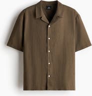 H&M Relaxed Fit Linen-blend Resort Shirt