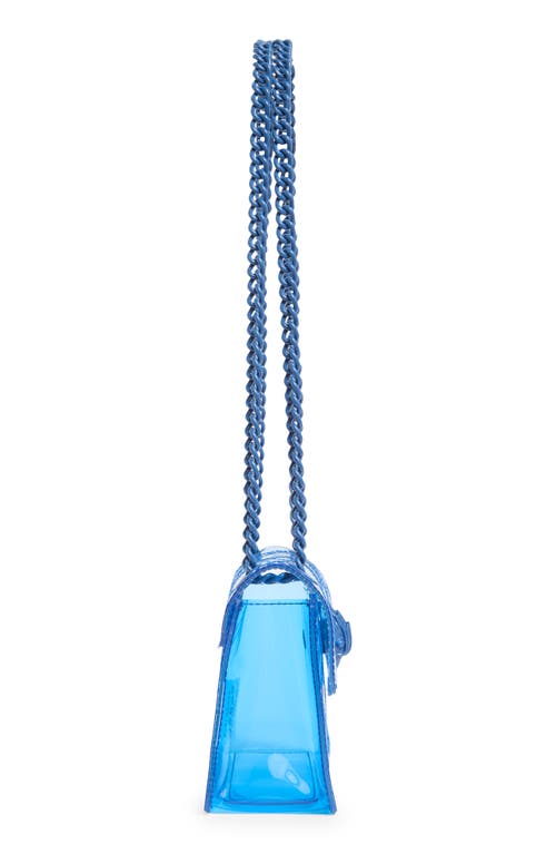 Kurt Geiger London Mini Kensington Drench Vinyl Convertible Crossbody Bag In Blue