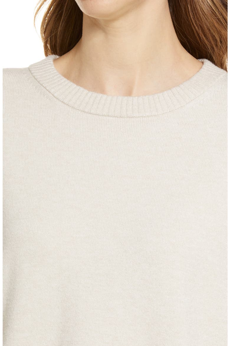 Relaxed Crewneck Sweater, Alternate, color, BEIGE OATMEAL LIGHT HEATHER