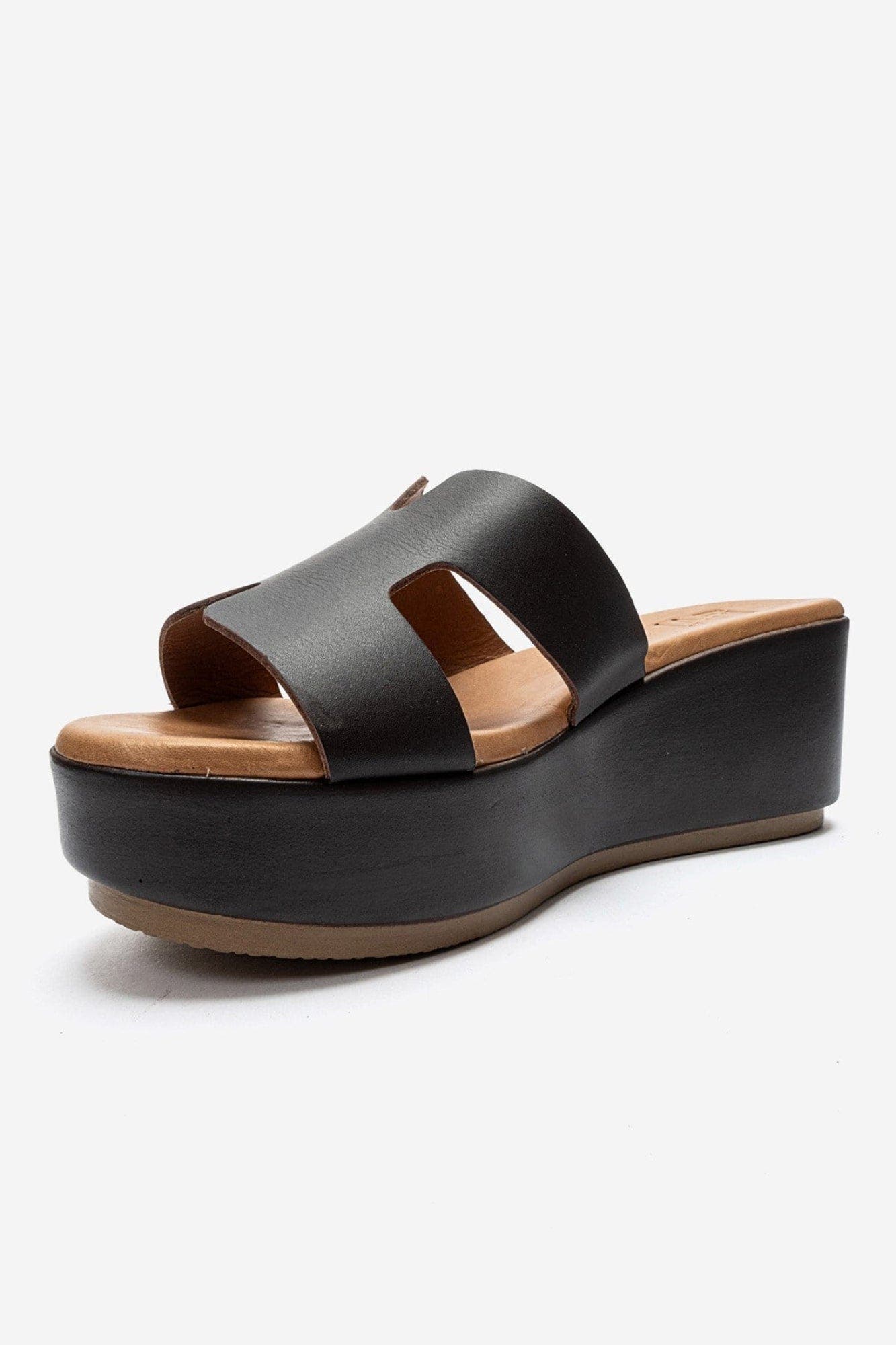 Lia Leather Platform Sandal, Alternate, color, Brown Leather