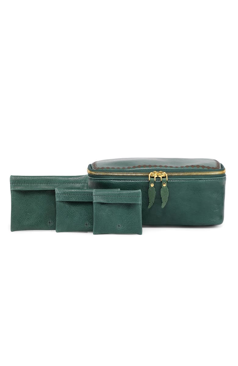 OLD TREND Celosia Genuine Leather Rectangular Jewelry Case, Main, color, Vintage Green