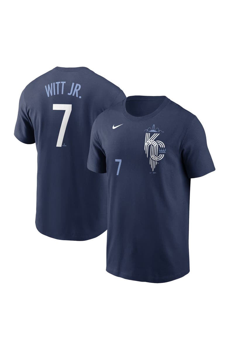 Nike Men's Nike Bobby Witt Jr. Navy Kansas City Royals City Connect Fuse Name & Number T-Shirt, Main, color, Navy