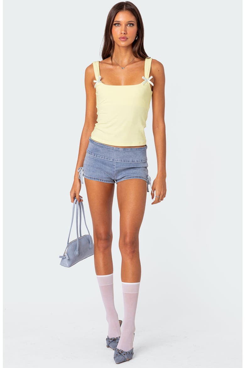 Lola Bow Rib Tank, Alternate, color, YELLOW