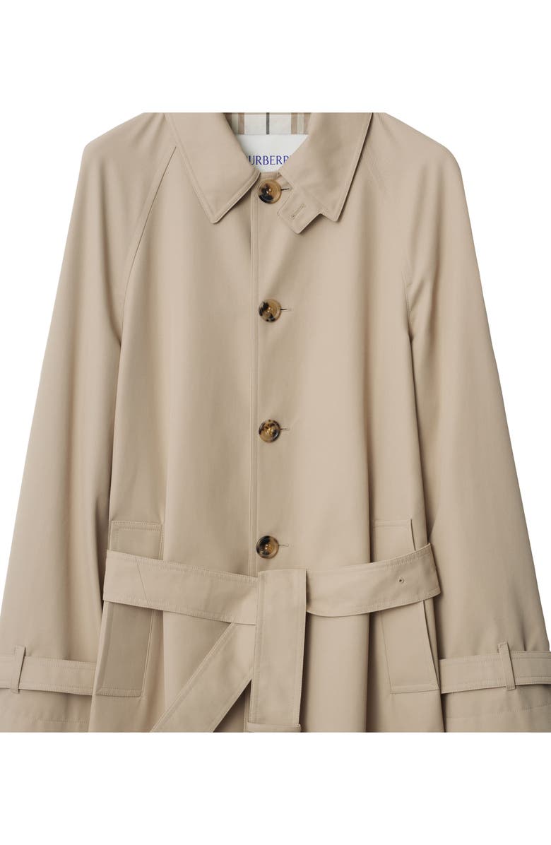 Burberry Cotton Gabardine Long Car Coat, Alternate, color, 