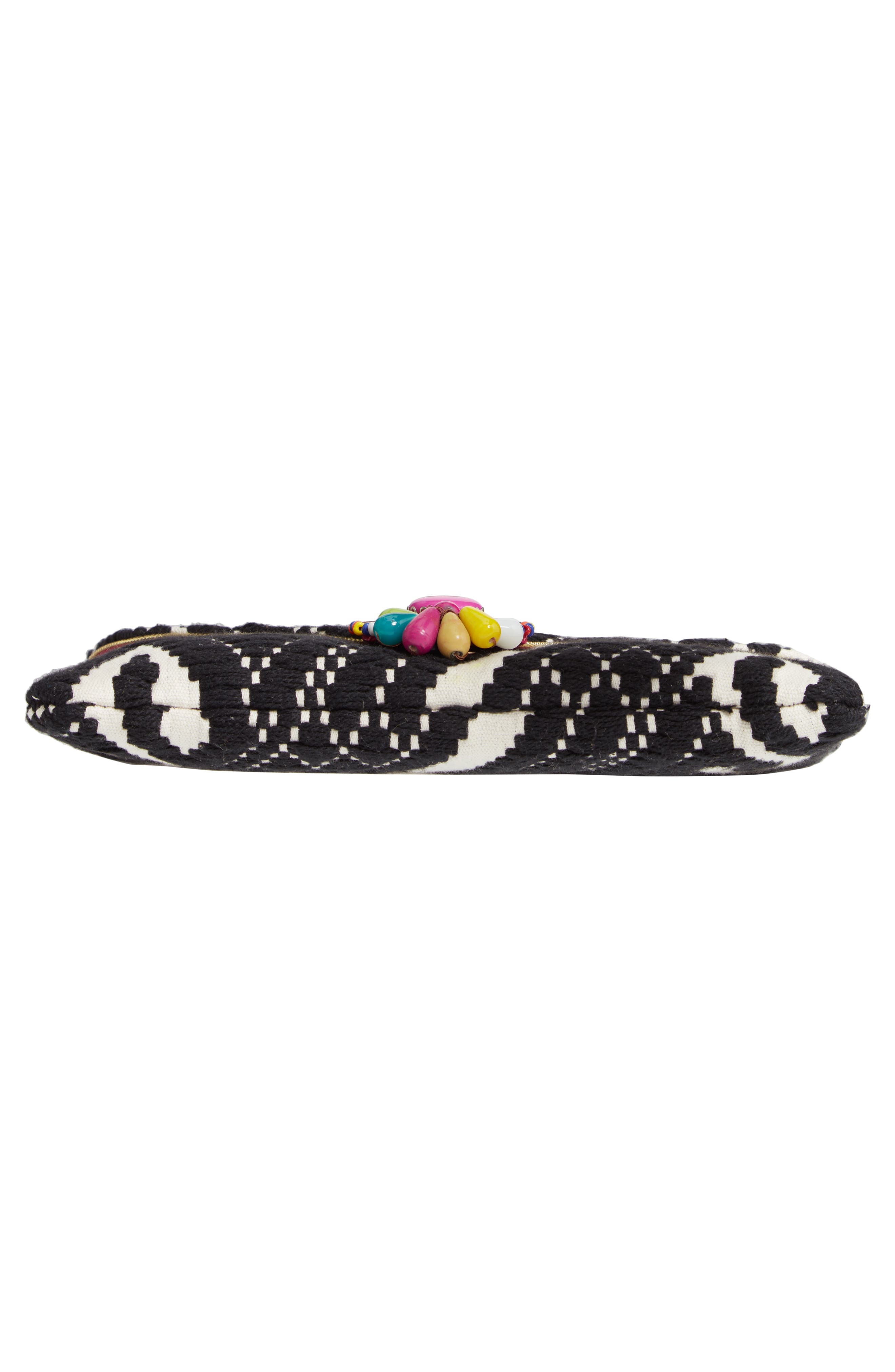 Steve Madden Steven by Steve Madden Beaded & Embroidered Clutch, Alternate, color, 