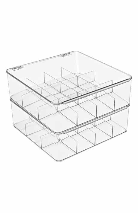 Set of 2 Stackable Tea Bag Organizers