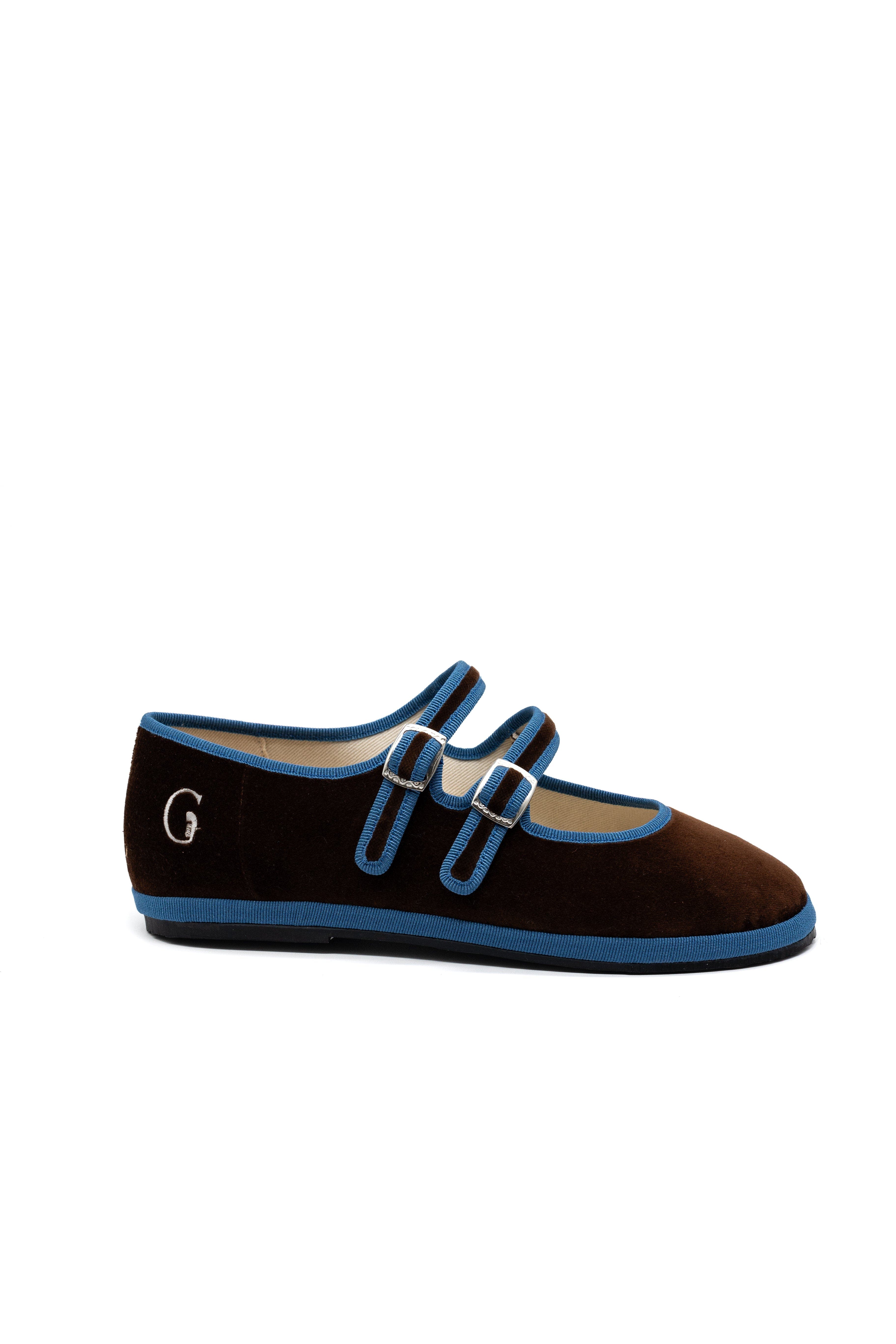 Pugni Double Strap Mary Jane Flats, Main, color, Espresso Skyline