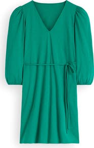 Boden V-Neck Short Sleeve Cotton Dress