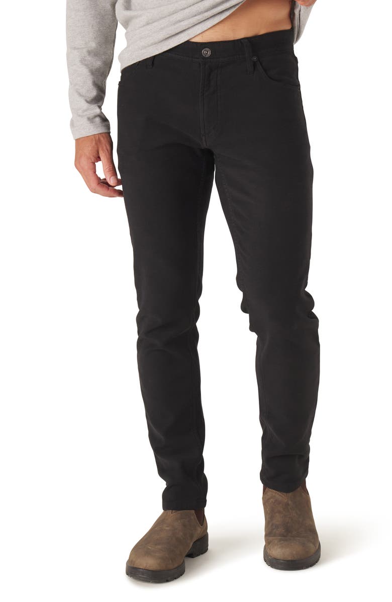 The Normal Brand Comfort Terry Five-Pocket Tailored Fit Pants, Main, color, Black
