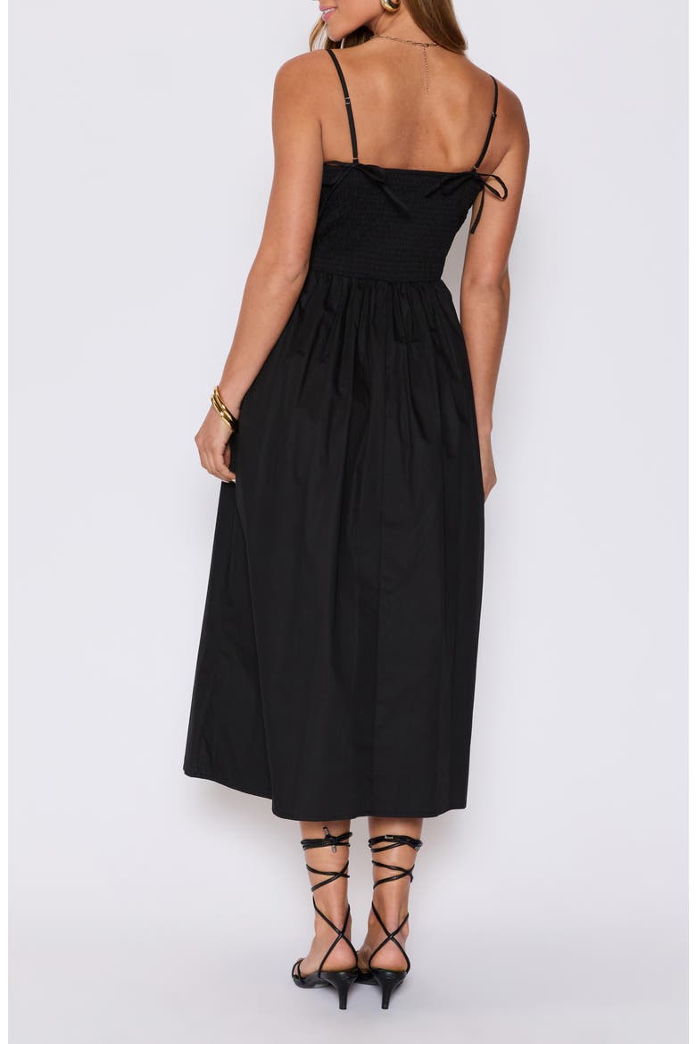 Essential Smocked Cotton Sundress (Nordstrom Exclusive), Alternate, color, BLACK