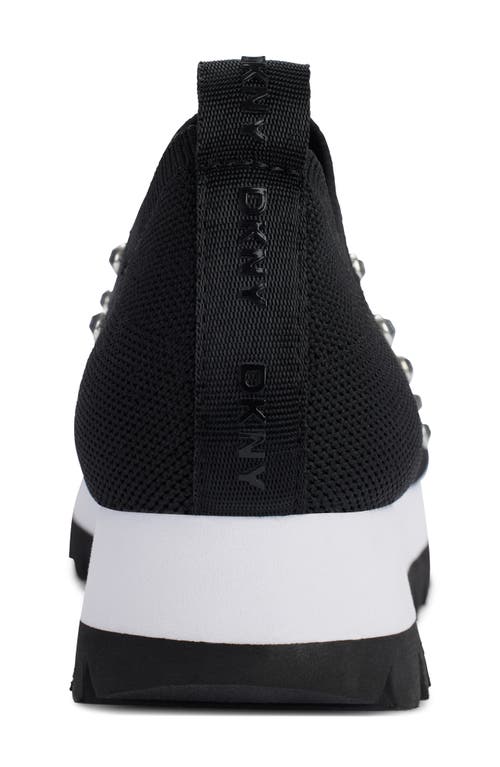Dkny Abbott Knit Sneaker In Black