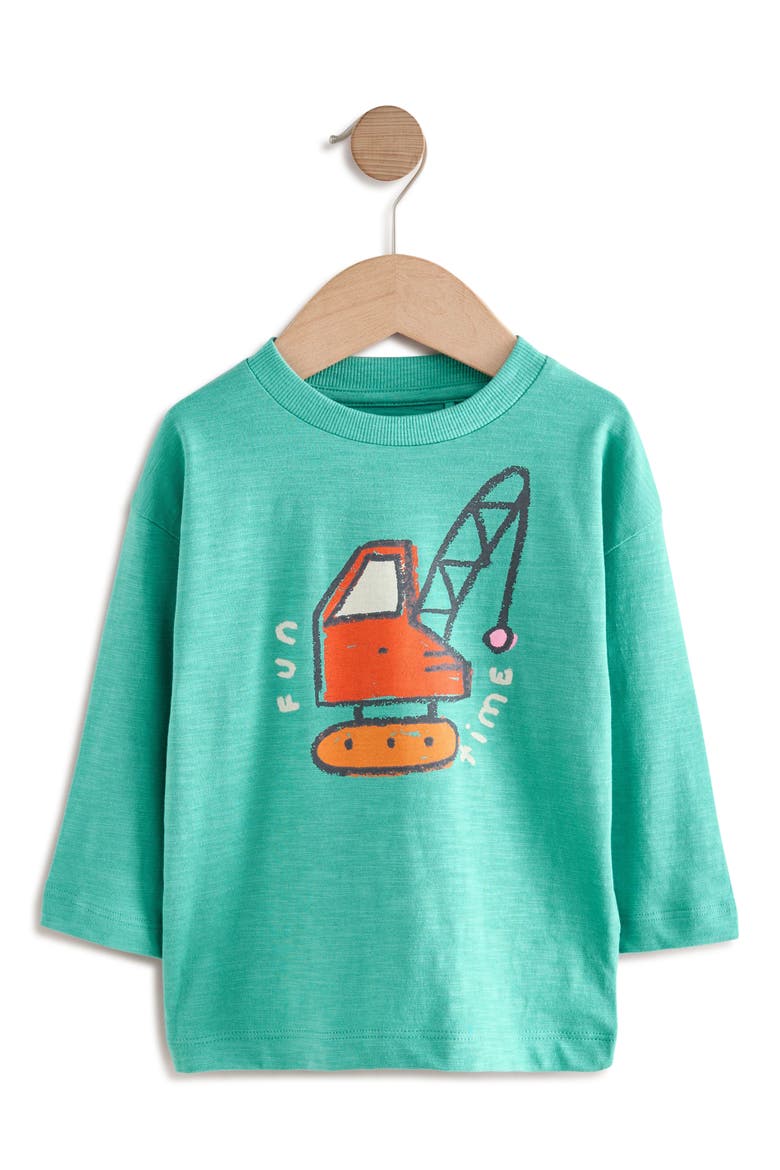 Kids' Assorted 3-Pack Long Sleeve Digger Tractor Graphic T-Shirts, Alternate, color, MULTI