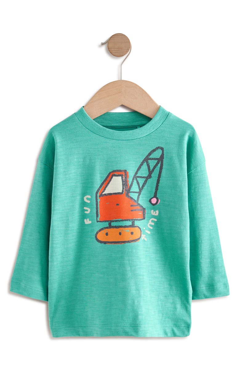 NEXT Kids' Assorted 3-Pack Long Sleeve Digger Tractor Graphic T-Shirts, Alternate, color, Multi
