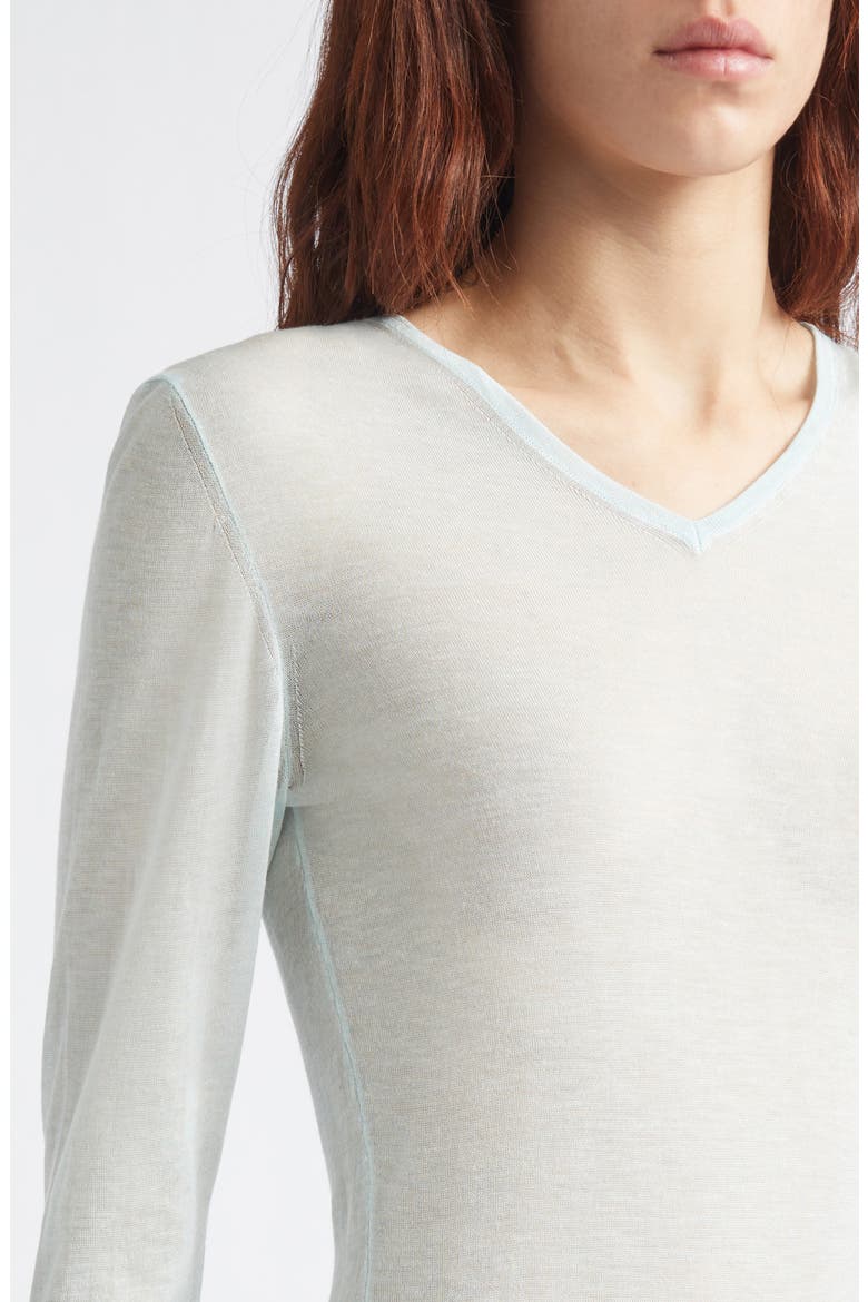 Losa Sheer Sweater, Alternate, color, 125 - TOURQUOISE