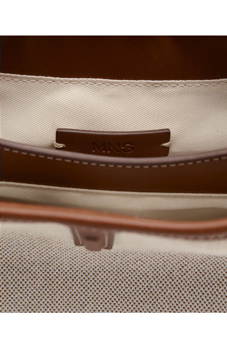 MANGO Contrasting Canvas Bucket Bag, Alternate, color,