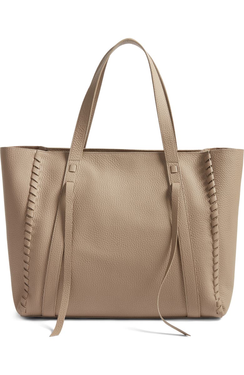 AllSaints Raye Leather Tote, Main, color,