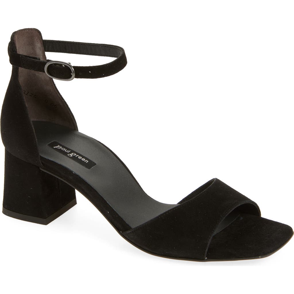 Paul Green Barbee Ankle Strap Sandal In Black