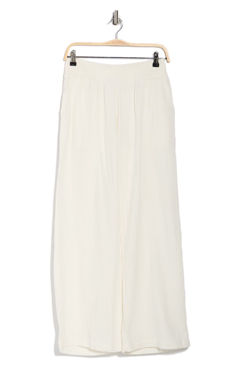 Abound Cotton Gauze Wide Leg Pants, Alternate, color, Ivory