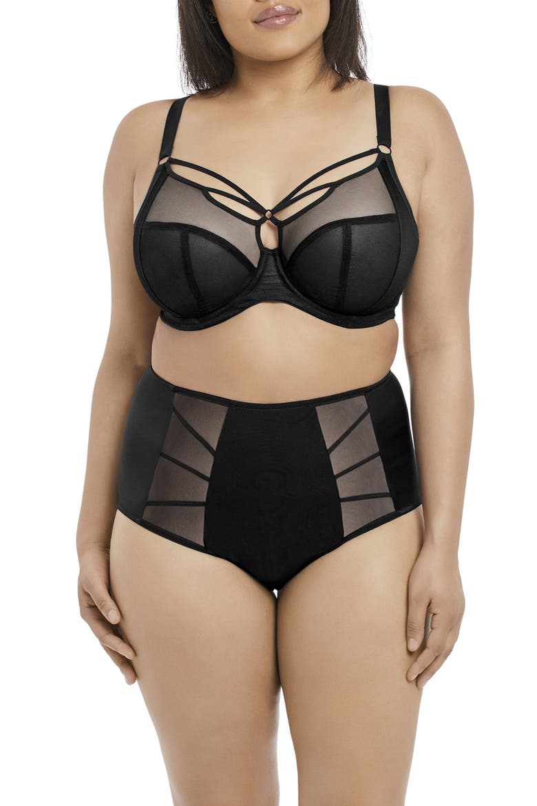 Sachi Full Figure Briefs, Alternate, color, BLACK