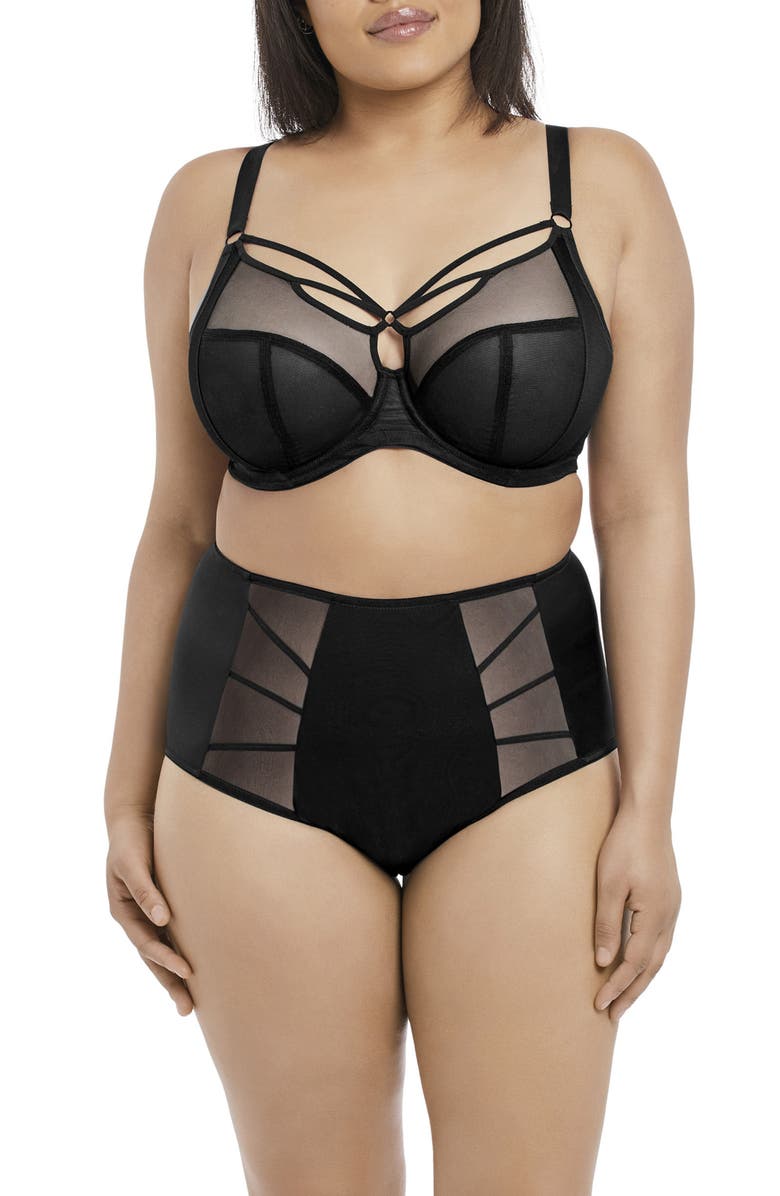 Elomi Sachi Full Figure Briefs, Alternate, color, Black