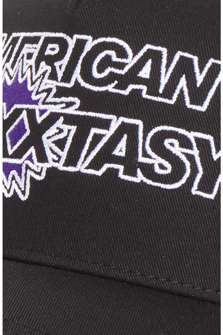 American Exxxtasy Snapback Baseball Cap, Alternate, color, JET BLACK