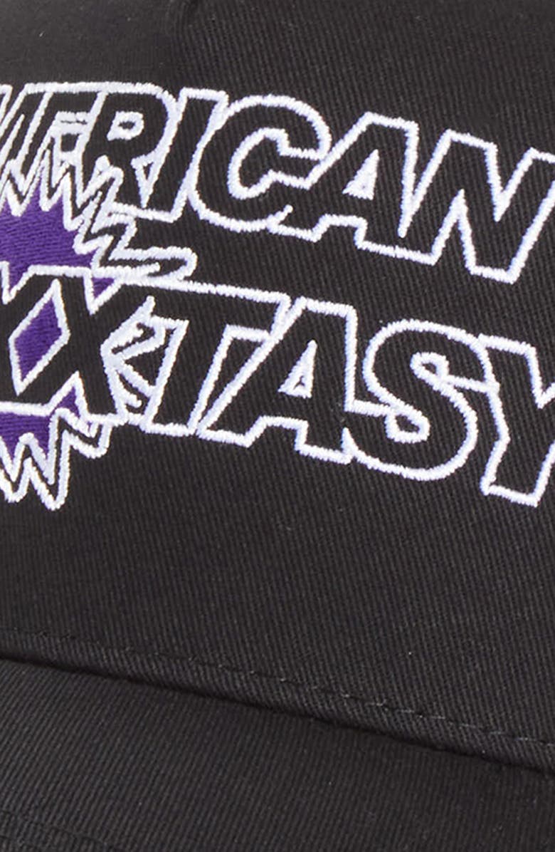 MIDNIGHT RODEO American Exxxtasy Snapback Baseball Cap, Alternate, color, Jet Black