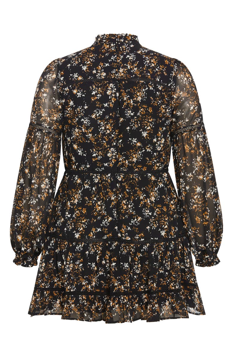 City Chic Lennox Floral Long Sleeve Dress, Alternate, color, Floral