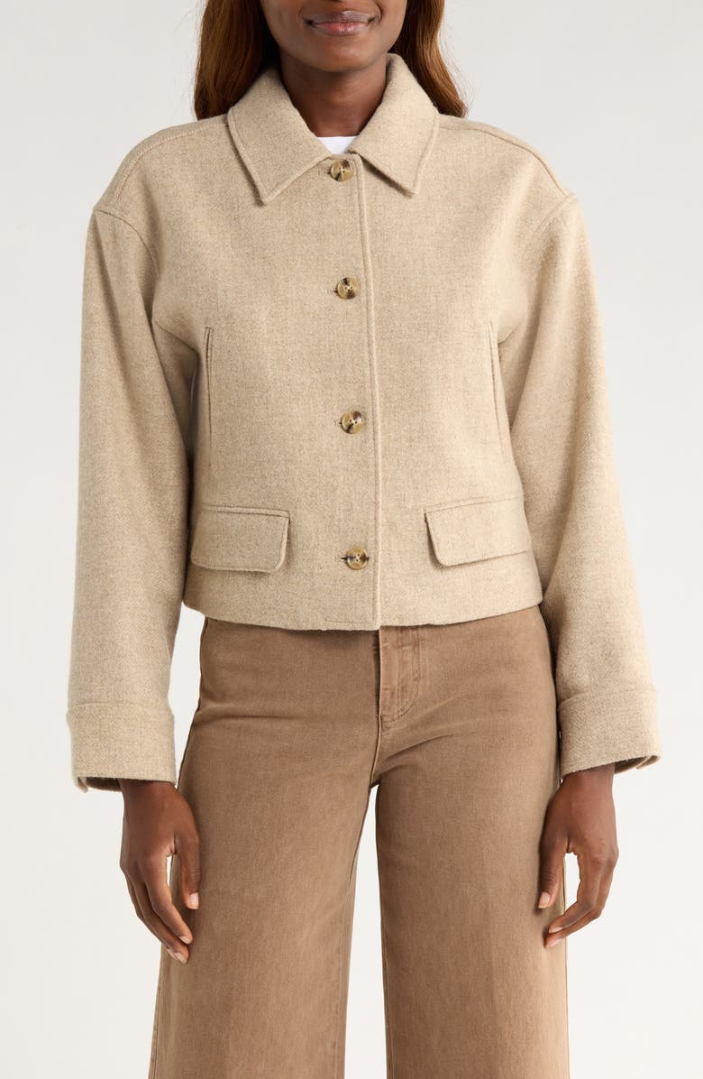 PAIGE Alfie Wool Jacket, Alternate, color, Taupe Multi
