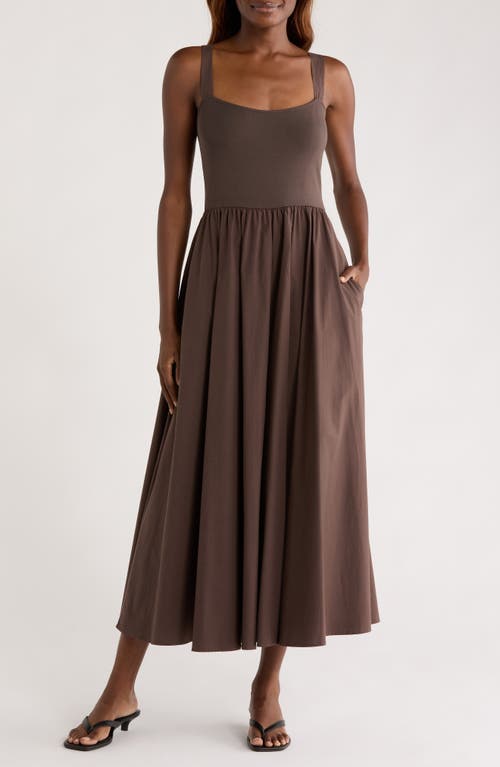 MELLODAY Fit & Flare Sundress in Chocolate  product