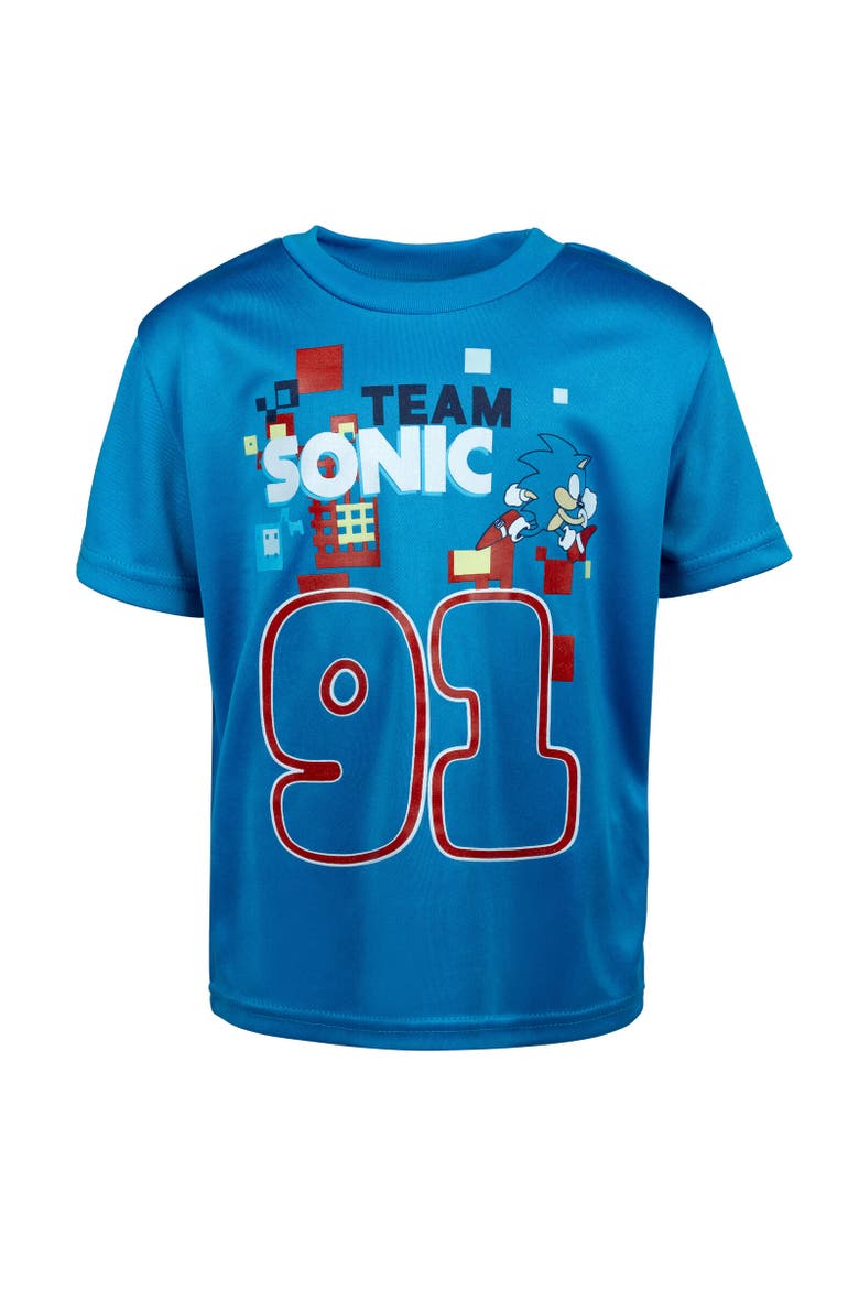 Sonic the Hedgehog 3pc Tank Top, Tee & Shorts Set, Alternate, color, Blue