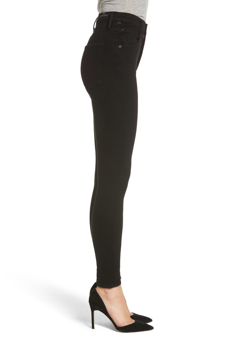 Chrissy High Waist Skinny Jeans, Alternate, color, ALL BLACK