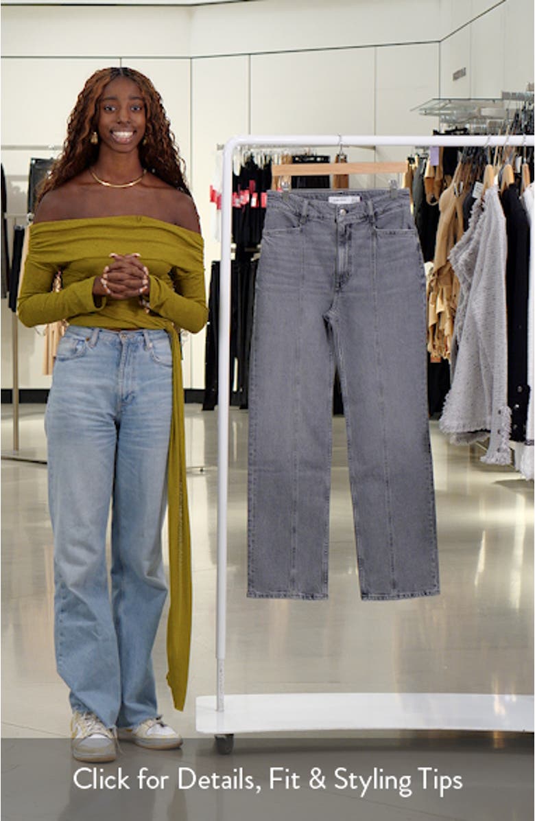 Center Seam Straight Leg Jeans, sales video thumbnail