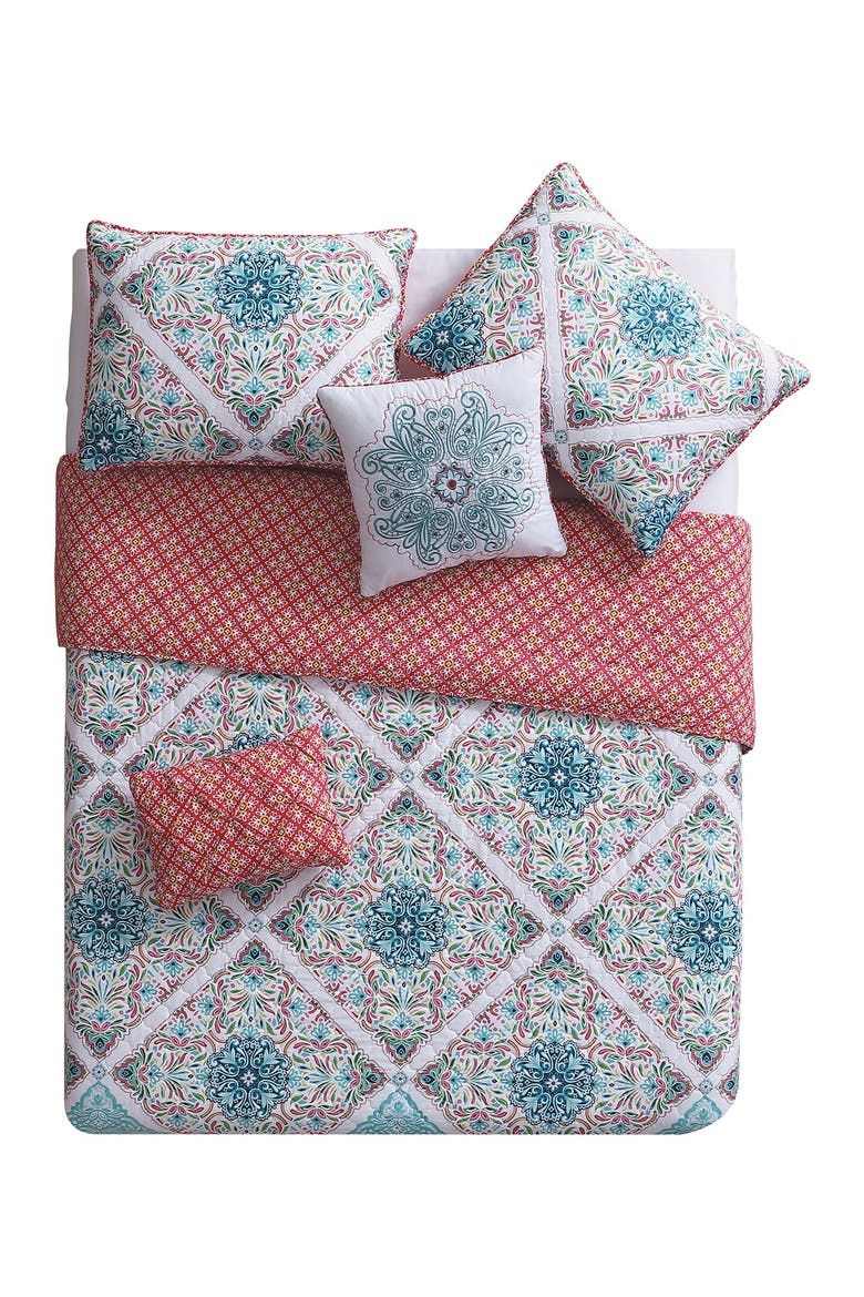 Windsor Reversible Medallion Quilt Set - King, Alternate, color, MULTI