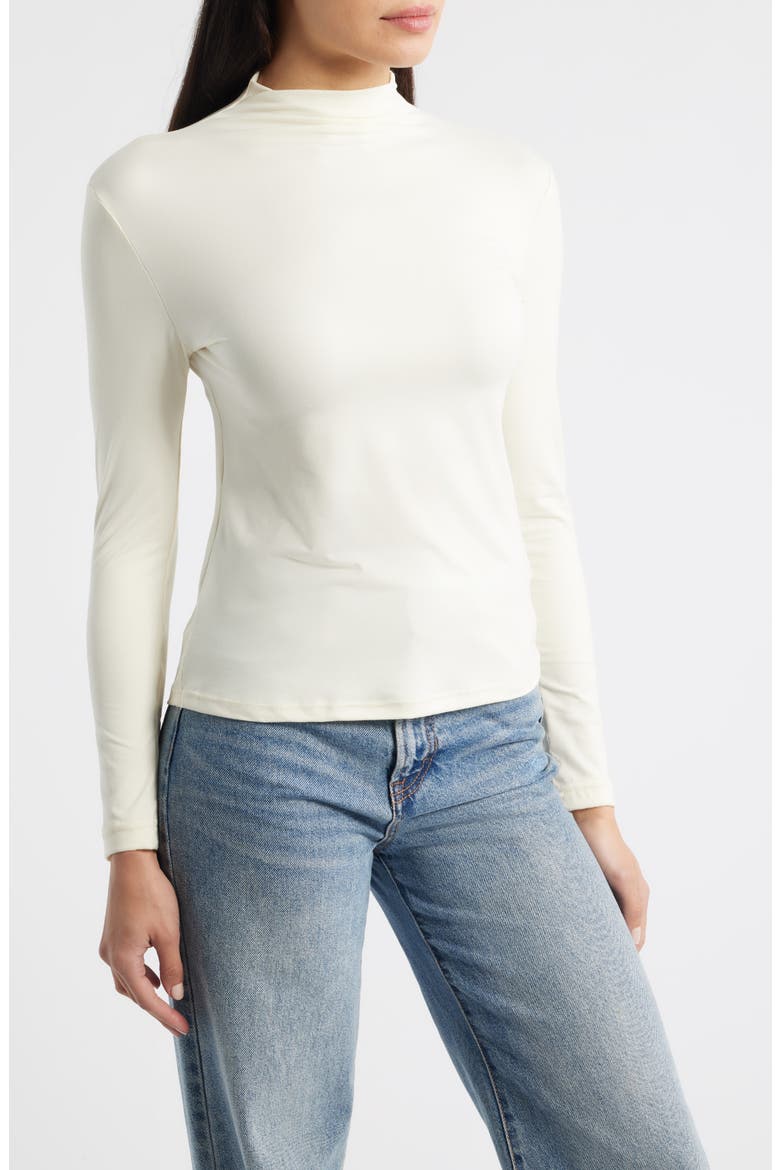 Melody Funnel Neck Top, Alternate, color, IVORY