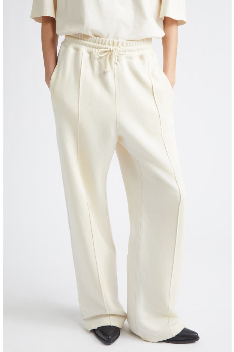 Gender Inclusive Star Pintuck Fleece Wide Leg Pants, Main, color, ARTIC WOLF