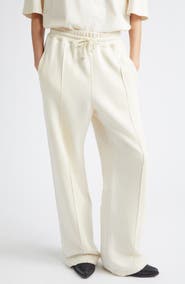 Golden Goose Gender Inclusive Star Pintuck Fleece Wide Leg Pants