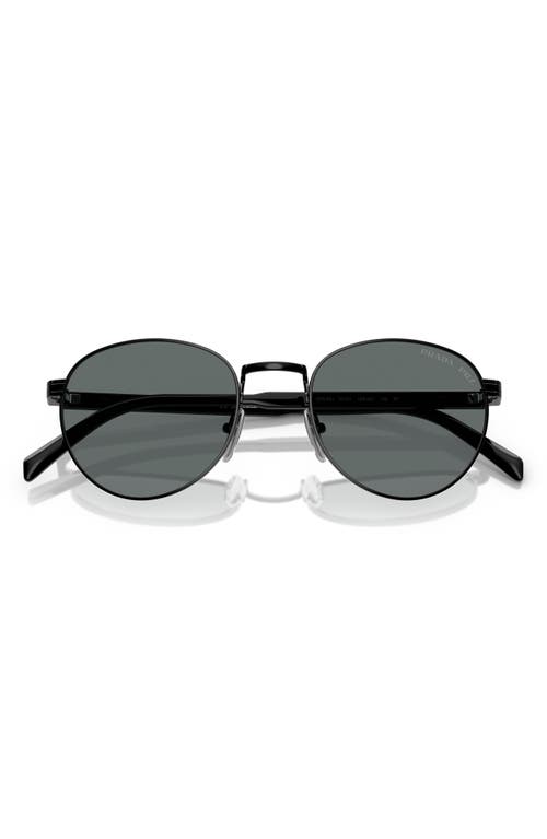 Prada 53mm Polarized Oval Sunglasses In Black