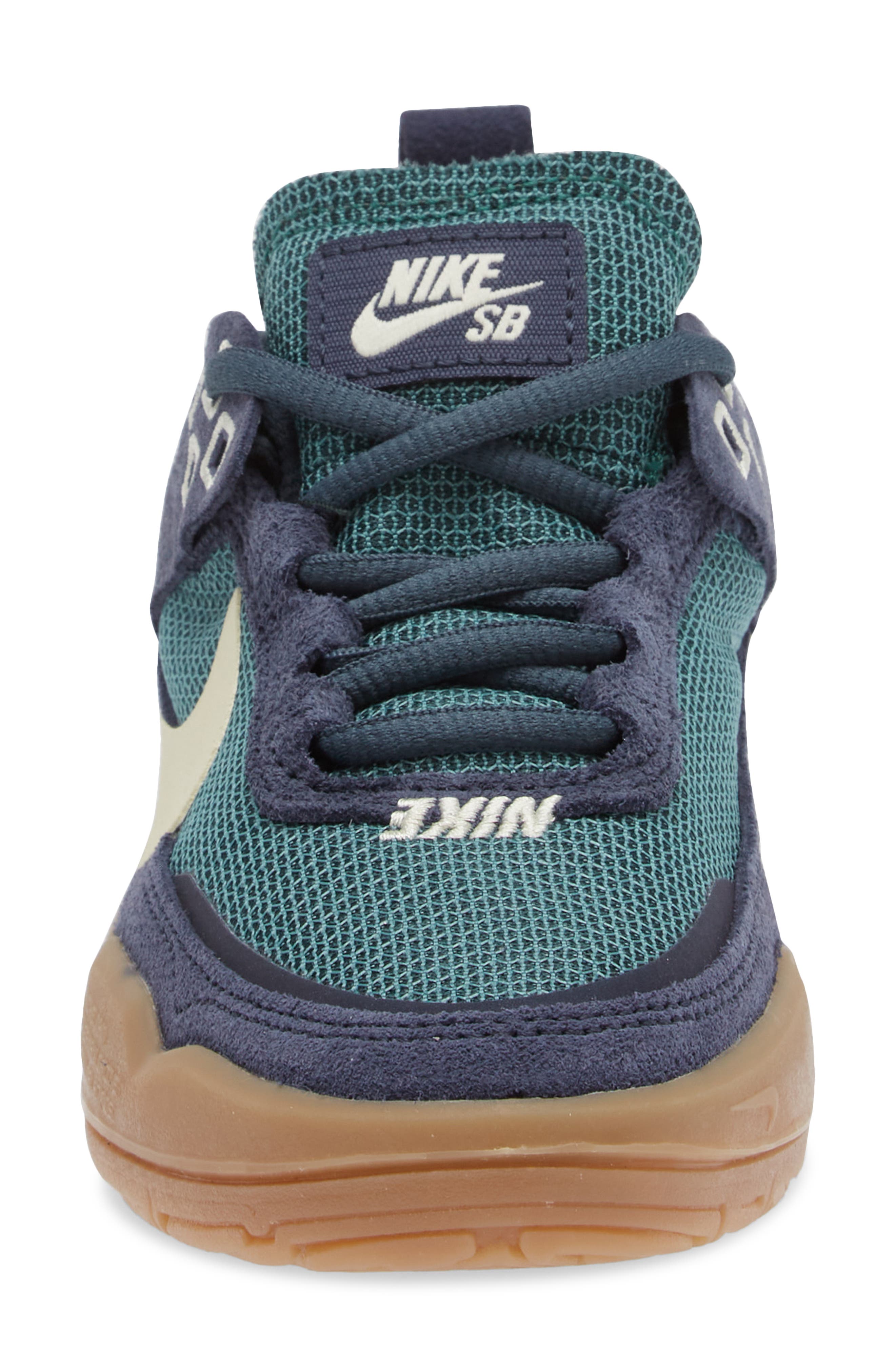 Nike Kids' SB Day One Skate Sneaker, Alternate, color, Blue/ Alabaster/ Green