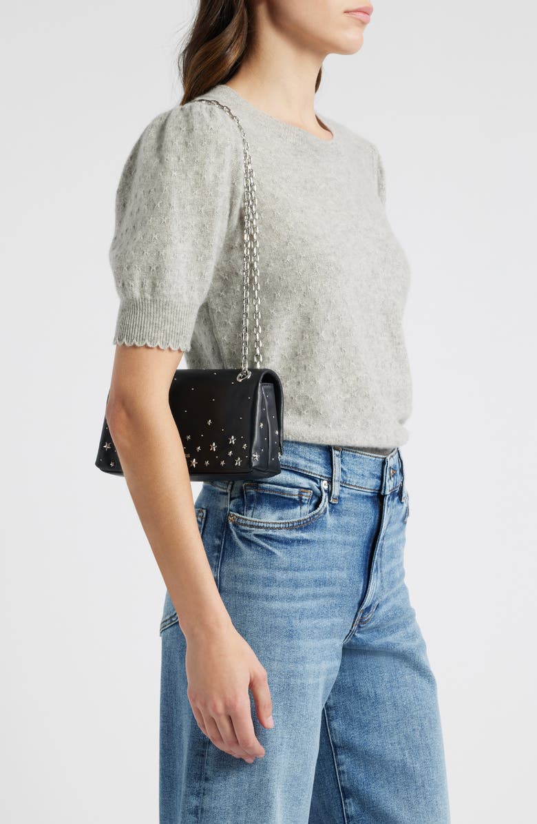 Marc Jacobs Dual Chain Studded Leather Wallet on a Chain, Alternate, color,