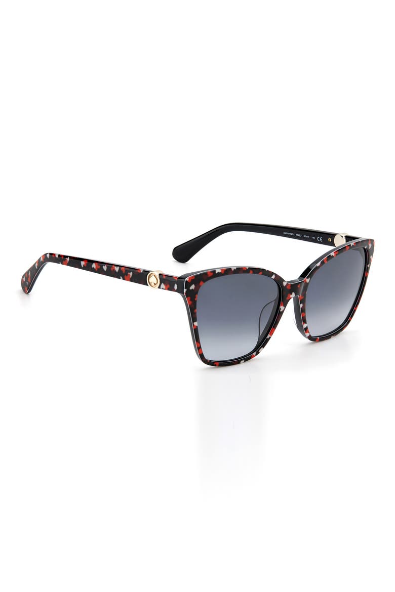 amiyah 56mm gradient cat eye sunglasses, Alternate, color, BLACK MULTICOLOR