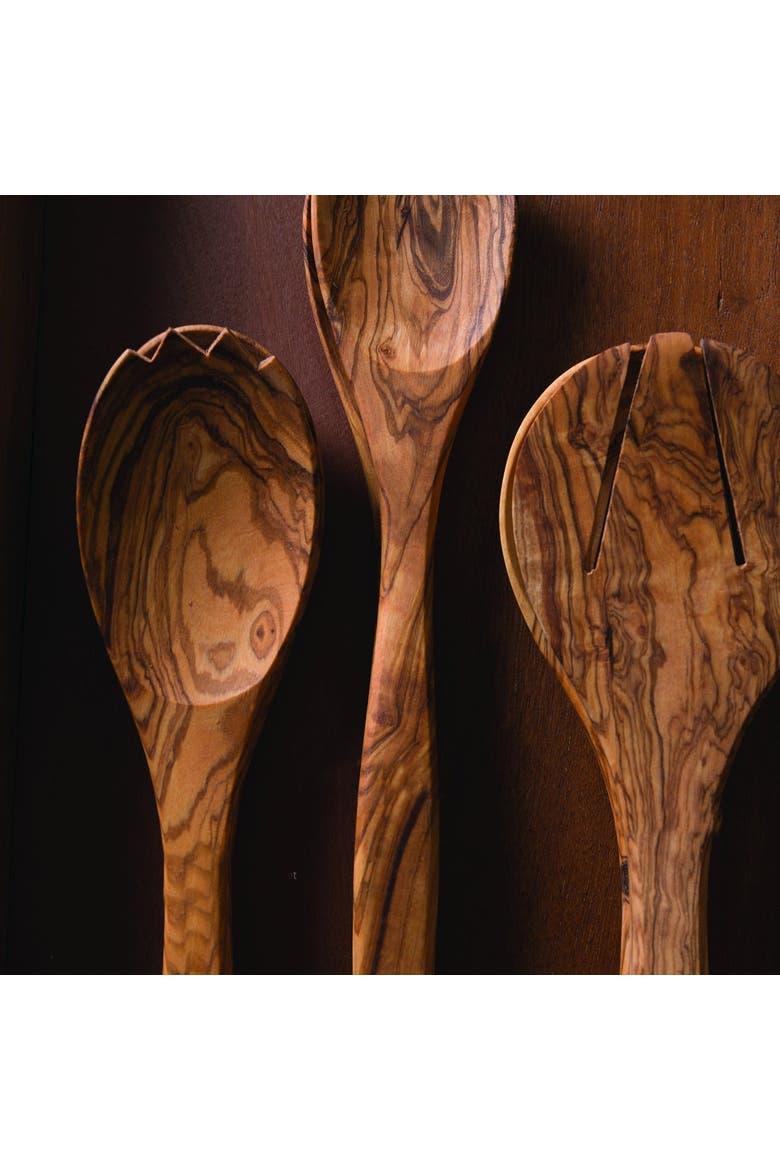 Olive Wood Serving Set, Alternate, color, Olive