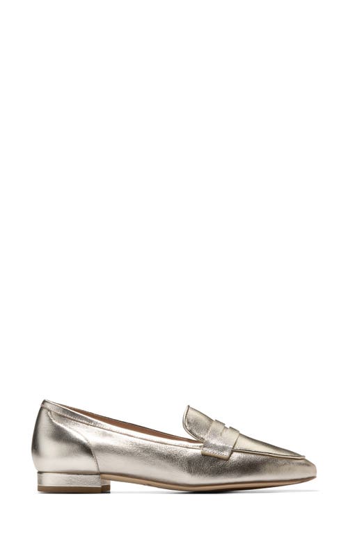 Cole Haan Tarese Penny Loafer In Soft Gold Leather