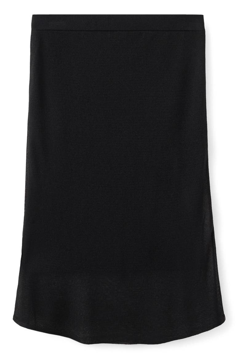 Rib Skirt, Main, color, BLACK