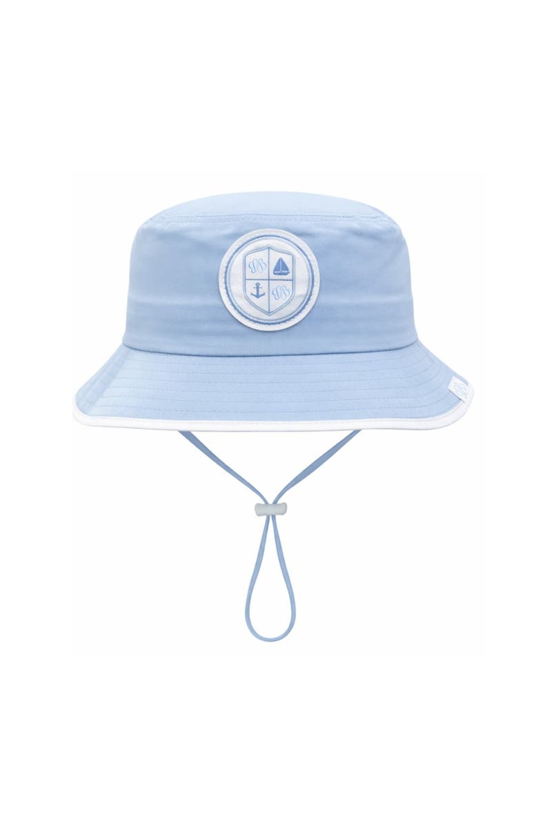 Bits & Bows Coastal Crest Bucket Hat, Main, color, Light Blue