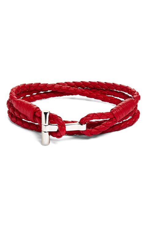 Men's Scoubidou Braided Leather Bracelet