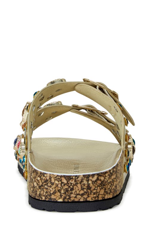 Azalea Wang Bayleaves Slide Sandal In Gold