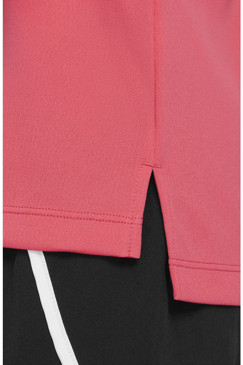Kids' Dri-FIT Half Zip Pullover, Alternate, color, ASTER PINK/ WHITE