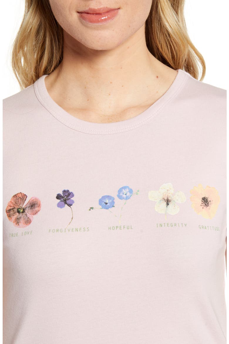 Flower Row Tee, Alternate, color, PINK