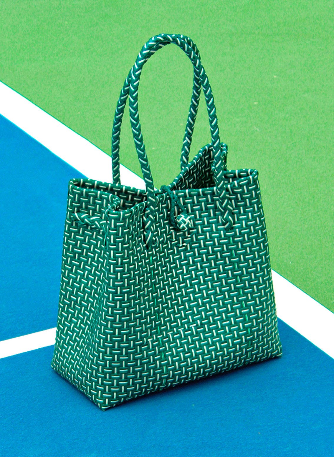 The Toko Recycled Woven Tote Bag, Alternate, color, Green